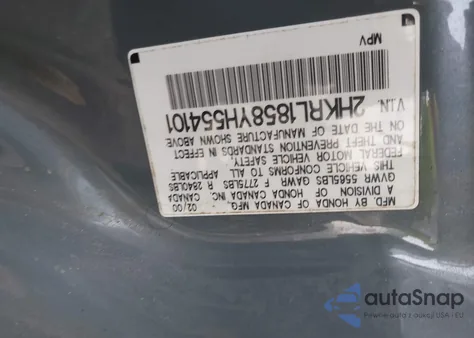 2000 Honda Odyssey Lx из США, поврежденный, VIN 2HKRL1858YH554101